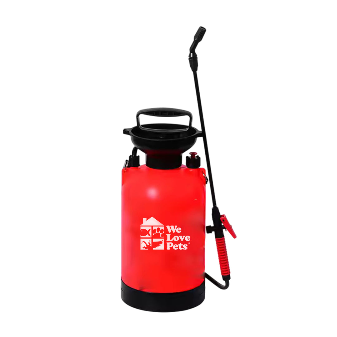 We Love Pets Portable Paw Washer with included spray nozzle and handle